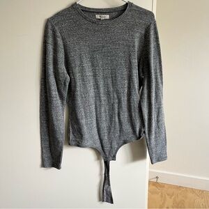 Madewell marled gray bodysuit, size XL, NEW, never been worn